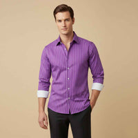 Ellis button-up shirt in Purple