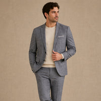 Malachi | Single Breasted Slim Fit Linen Blend Blazer