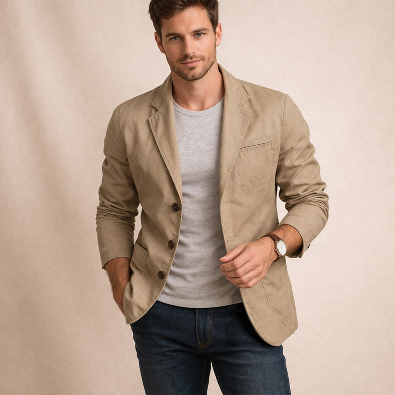 Marshall | Lightweight Cotton Single-Breasted Blazer for Men