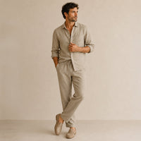 Victor | Linen Blend Shirt and Trousers Two Piece Set
