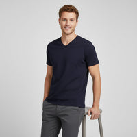 Leo | Men's V Neck Slim Fit Cotton T-Shirt
