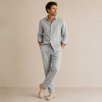 Victor | Linen Blend Shirt and Trousers Two Piece Set