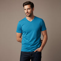 Leo | Men's V Neck Slim Fit Cotton T-Shirt