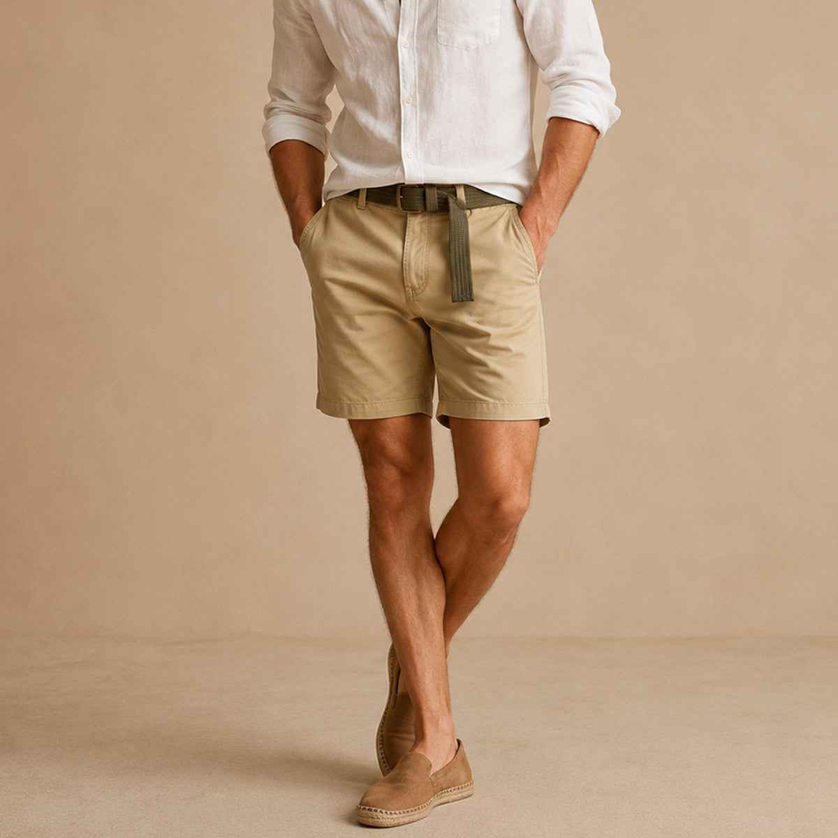 Geoffrey | Cotton Relaxed Fit Casual Shorts