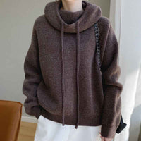 Seraphine | Women's Oversized Knit Turtleneck Hoodie