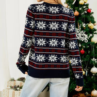 Joceline Christmas crew neck jumper knit detail