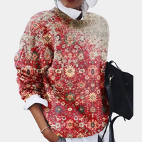 Iolanthe women's printed crewneck jumper in Red