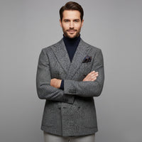 Luther | Checked Double Breasted Plaid Blazer Jacket