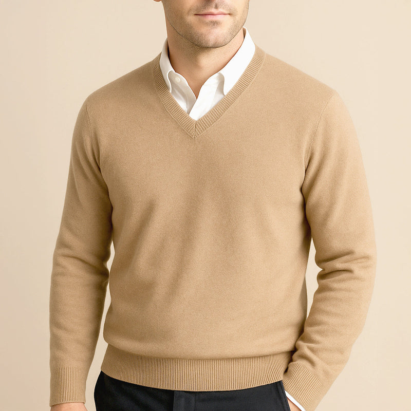 Marvin | 100% Cashmere V-Neck Jumper for Men