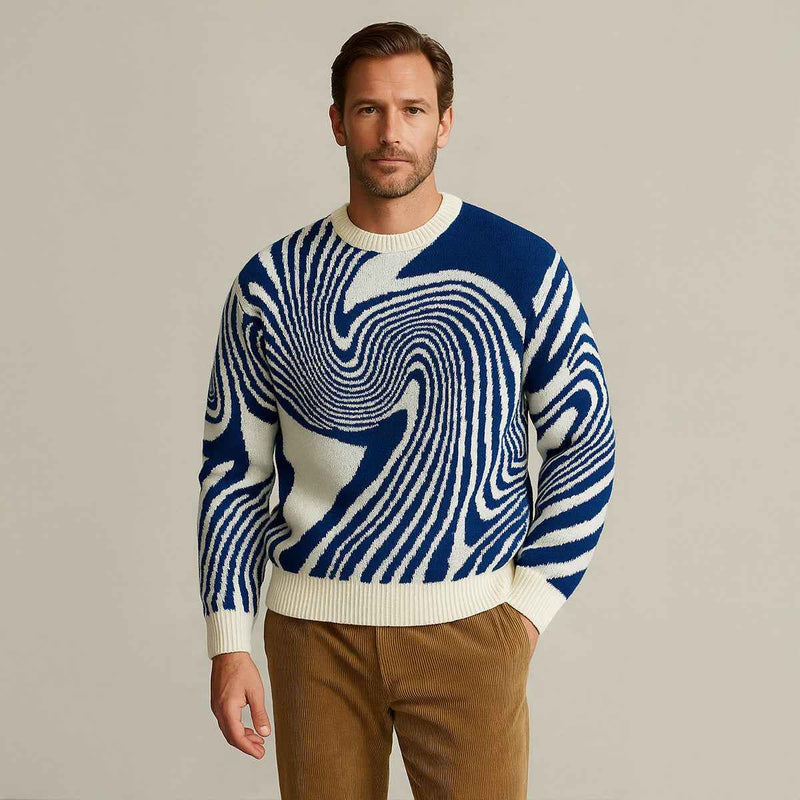 Ernest | Men's Premium Merino Wool Jacquard Knit Jumper