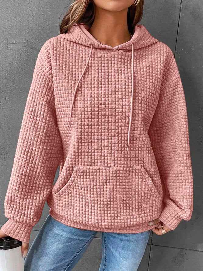 Marcelline | Women's Long Sleeve Pullover Hoodie Kangaroo Pocket