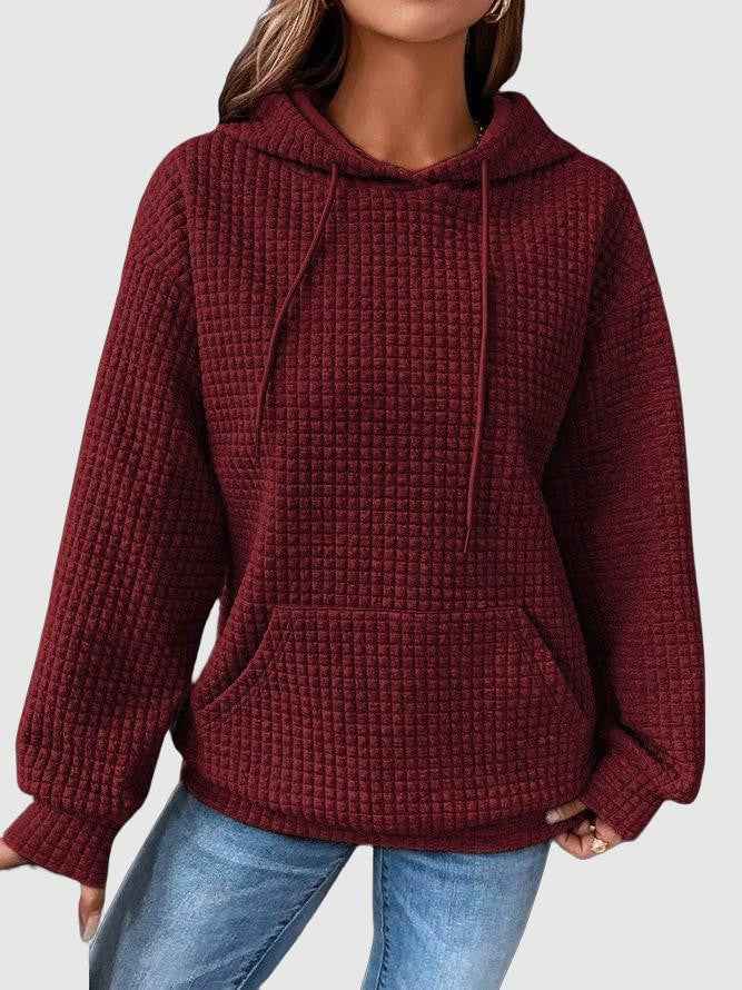 Marcelline | Women's Long Sleeve Pullover Hoodie Kangaroo Pocket
