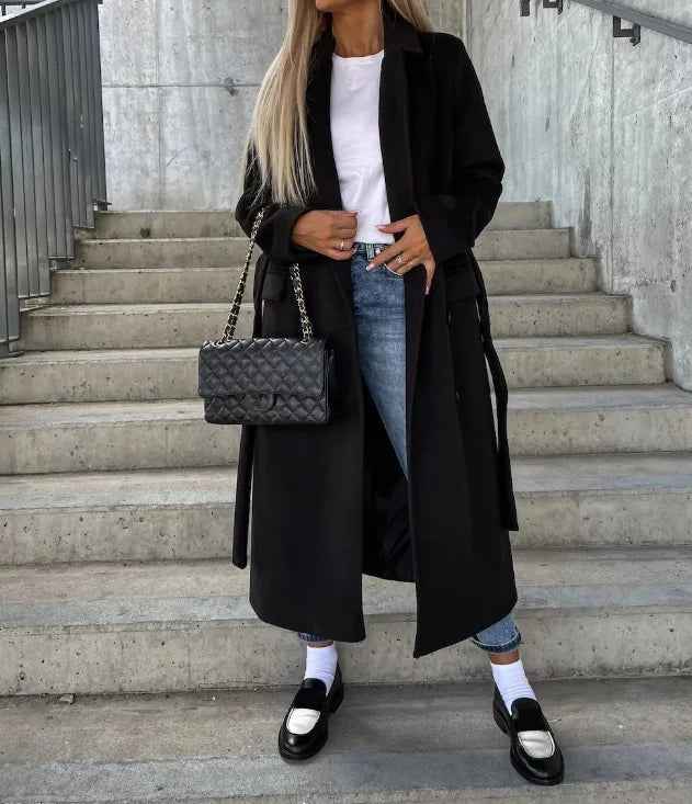 Sybil | Women's Belted Double-Breasted Wrap Coat