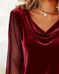 Eglantine long sleeve top sleeve drape detail