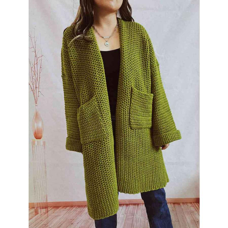 Fioretta | Women's Oversized Open Front Knit Cardigan