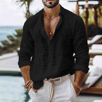 Felix | Linen Cotton Long Sleeve Button-Down Shirt