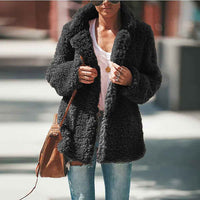 Scholastica | Women's Relaxed Fit Open Front Teddy Jacket