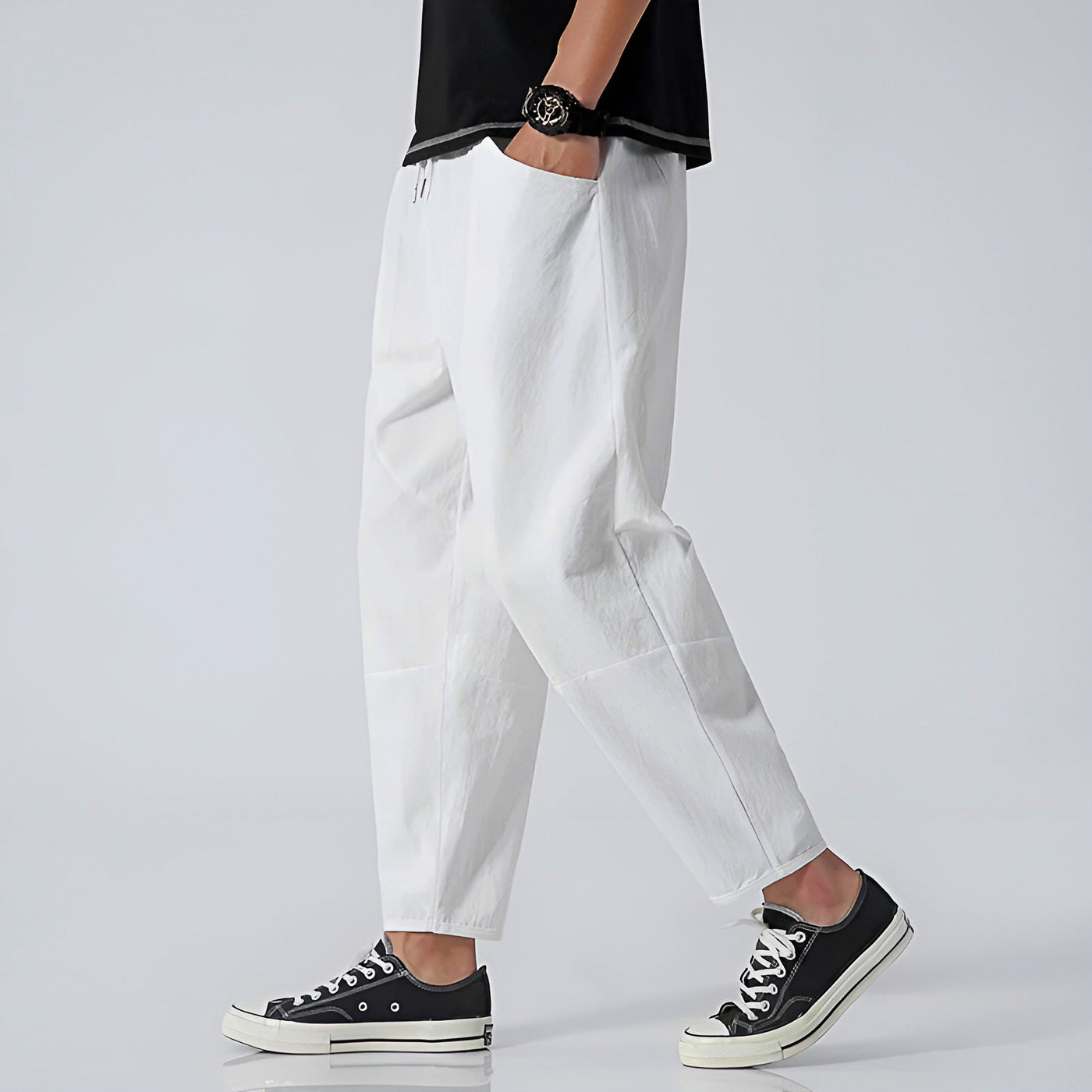 Archibald linen trousers in White