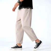 Archibald linen trousers styling detail 4