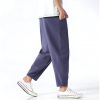 Archibald linen trousers styling detail 1