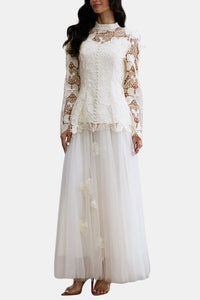 Amabel maxi dress floral lace pattern detail
