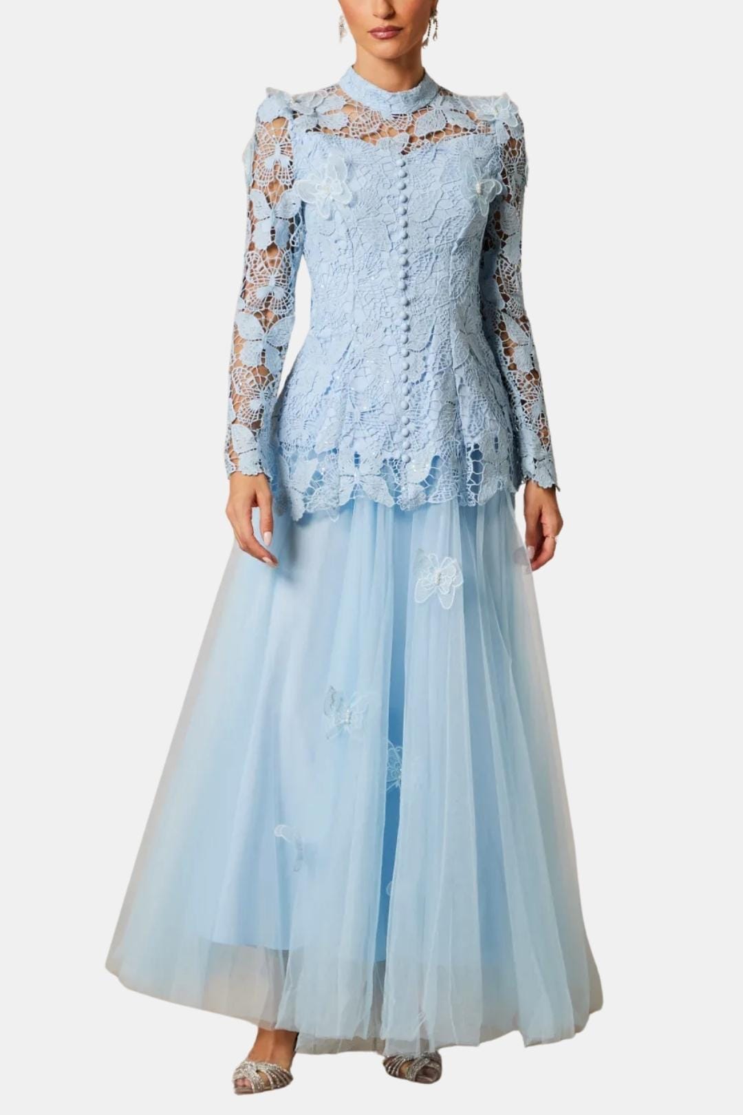 Amabel maxi dress skirt hem detail
