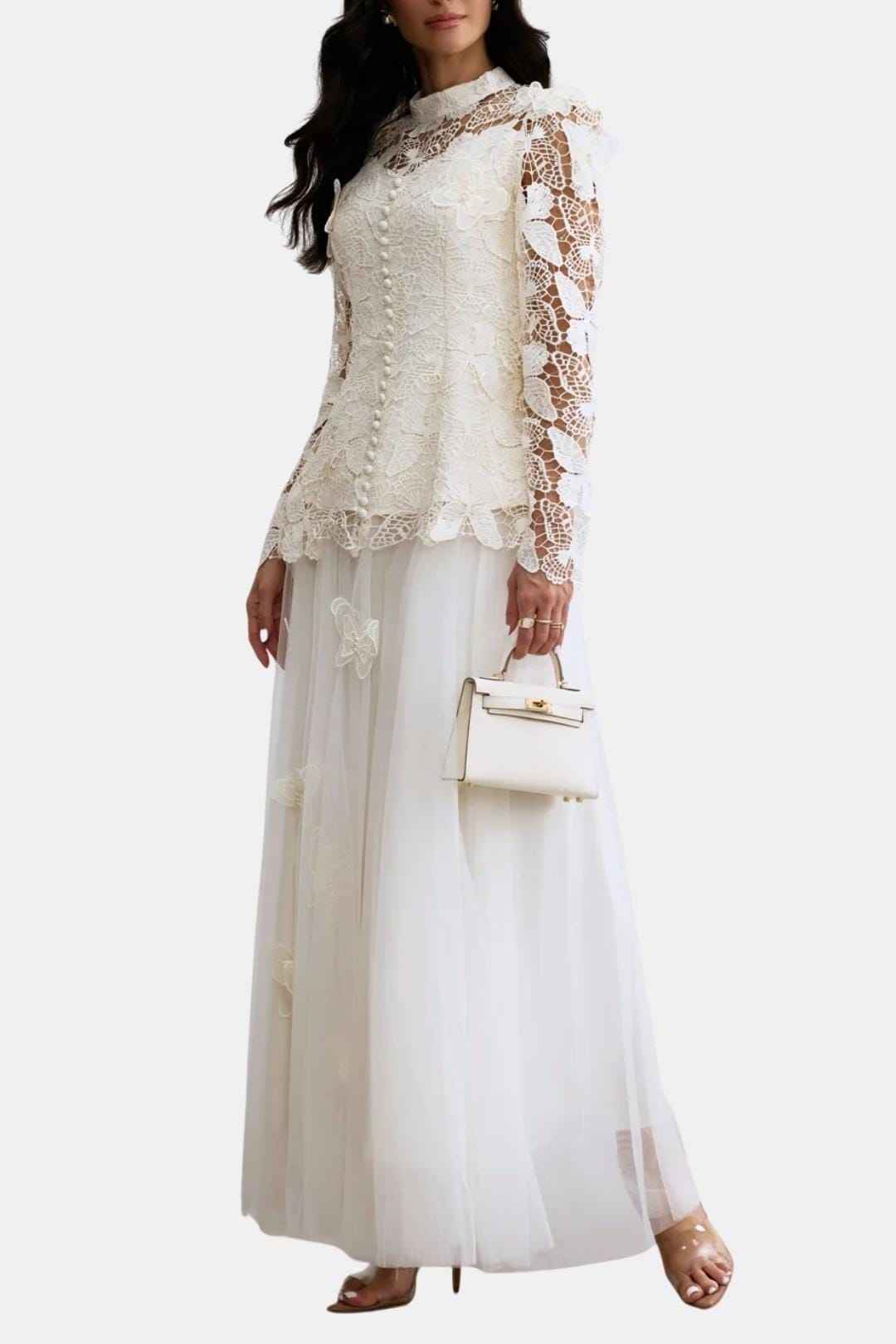 Amabel maxi dress full length silhouette detail