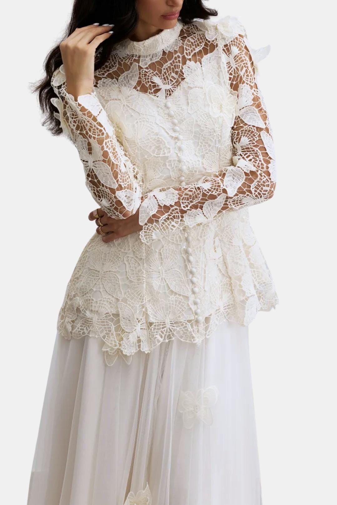 Amabel maxi dress sleeve and cuff detail