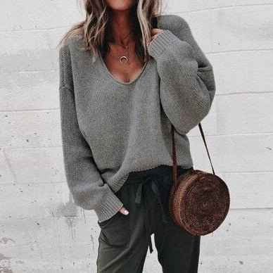 Persephone | Women's Oversized V-Neck Jumper